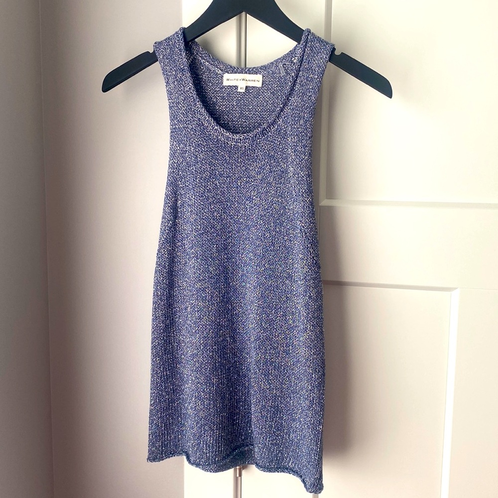 WHITE + WARREN SLEEVELESS SWEATER XS. NWOT.